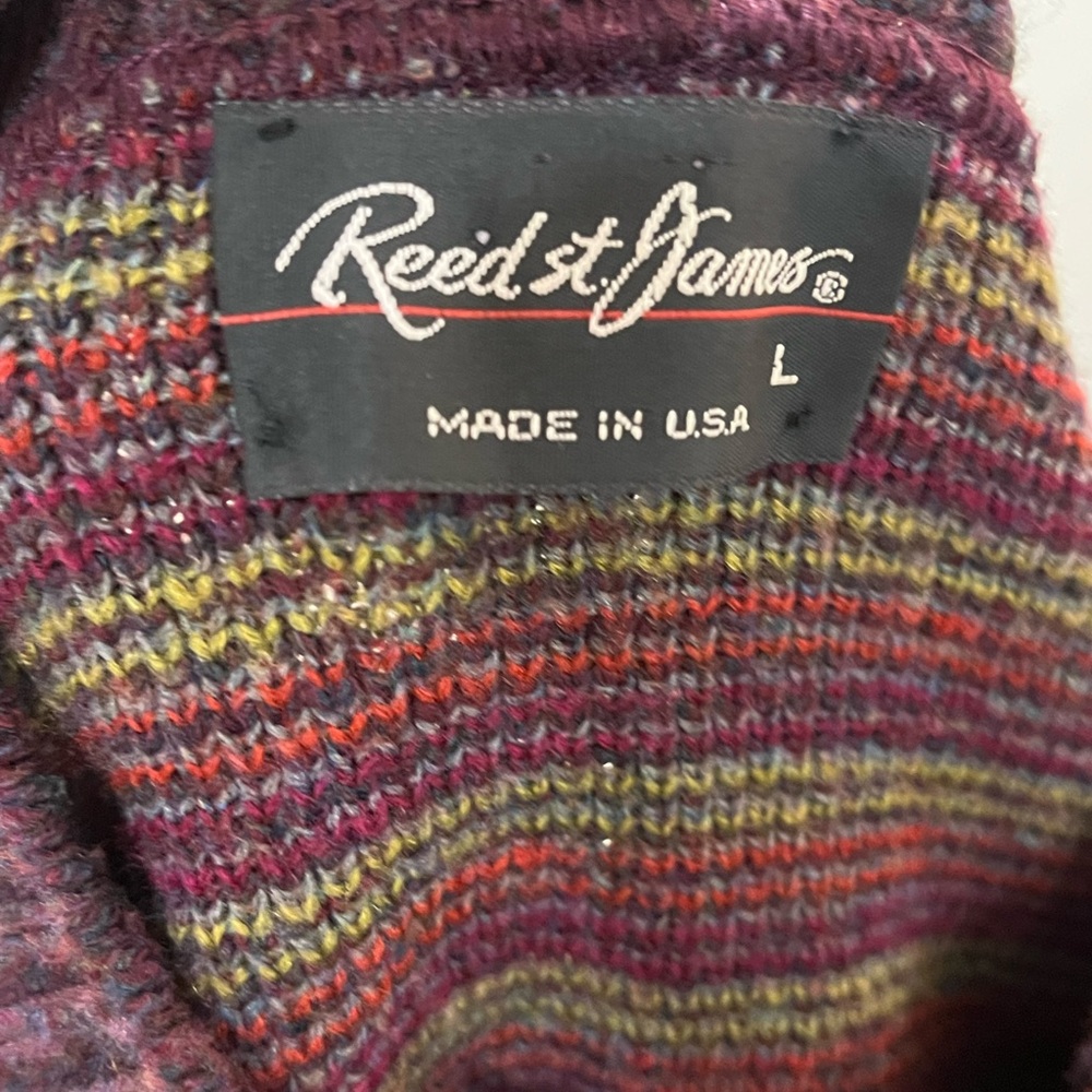 Men's Burgundy Patterned Reed St James sweater. - Picture 3 of 3